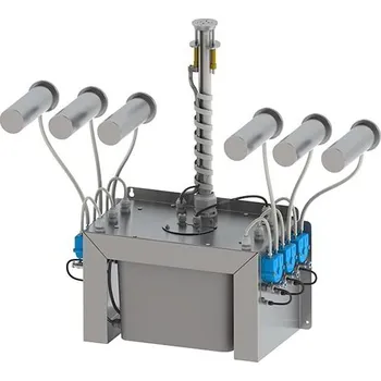 Dávkovač mýdla Sanela SLZN 83E3 - Automatický centrální nástěnný dávkovač mýdla, nerezová ramínka (3 ks), nádržka na mýdlo 6 l, 230 V AC (85833)