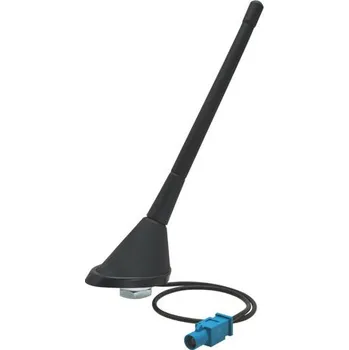 Autoanténa Střešní anténa se zesil., 60°, krátký prut, VW / ŠKODA / SEAT / AUDI - konektor FAKRA
