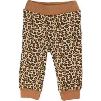 Kojenecké bavlněné tepláčky Nicol Mia hnědé, vel. 68 (4-6m)