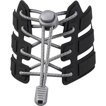 Tkaničky do bot Reflexní elastické tkaničky - tmavě šedé