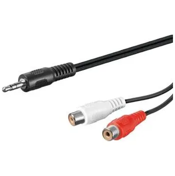 Audio kabel PremiumCord Kabel Jack 3.5mm-2xCINCH M/F 1,5m