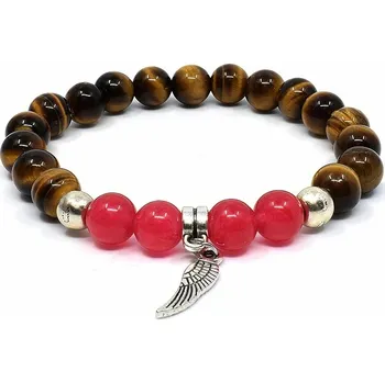 Náramek Mijabijoux Náramek z minerálů tygří oko a jadeit MB00127