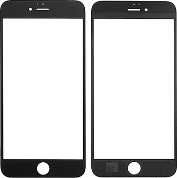 Náhradní přední sklo pro Apple iPhone 6S Plus - černý rámeček - kvalita A