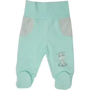 Kojenecké polodupačky tyrkysové - vel. 50 žirafka