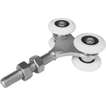 Pohon brány Dvojitá závěsná kladka pro dráhu 57x67mm - nylonová