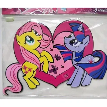 Samolepící dekorace Dekorace pěna srdce My Little Pony Velikost cca 33x23cm.