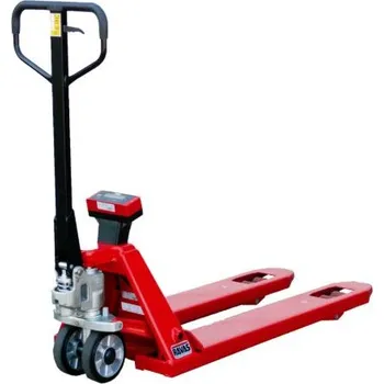 Průmyslová váha RAVAS 1100 do 2000kg/500g vážicí paletový vozík s 500g dílkem