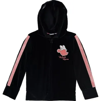 Dívčí mikina Minnie Mouse černá velurová dívčí mikina Velikost: 128