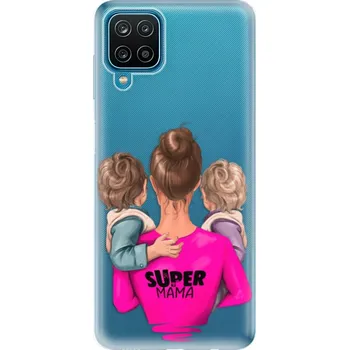 Pouzdro na mobilní telefon Odolné silikonové pouzdro iSaprio - Super Mama - Two Boys - Samsung Galaxy A12