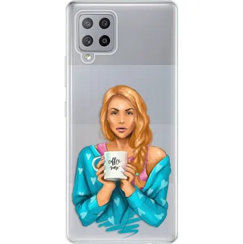 Odolné silikonové pouzdro iSaprio - Coffe Now - Redhead - Samsung Galaxy A42