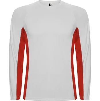 Pánské oblečení ROLY Tričko Shanghai, dlouhý rukáv, pánské, funkční E6670-0160-XXL 2XL Bílá/červená