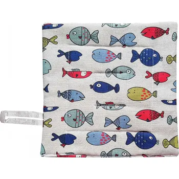 Kuchyňská zástěra Snový svět Lněná chňapka s rybičkami