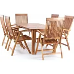 Exkluzivní stolová sestava TORINO VeGA set 6 (z exotického dřeva akácie) - poslední 2 sestavy v ČR !