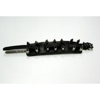 Náramek Kožený náramek stahovák s hroty STX-WB511 Velikost: UNI