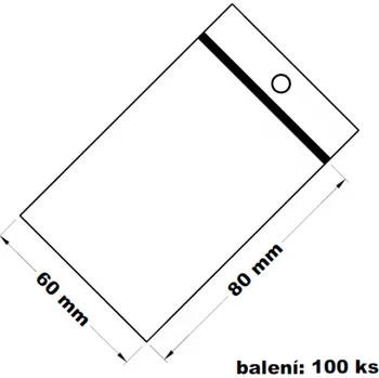 Sáček na potraviny Rychlouzavírací sáček s dírkou 6x8 100 ks