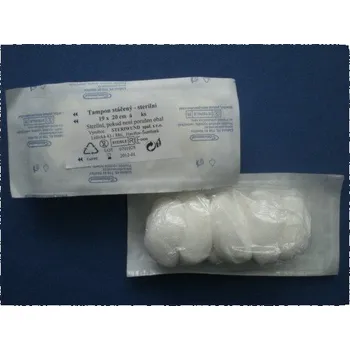 Krytí na ránu Tampón stáčený z gázy steril.19x20/3ks Steriwund