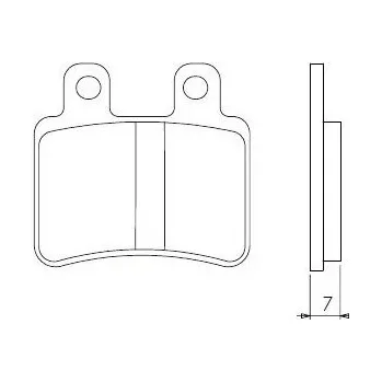 Brzdový komplet Brenta FT3048 zadní organické brzdové destičky na motorku ITALJET JUPITER 125 rok 2002