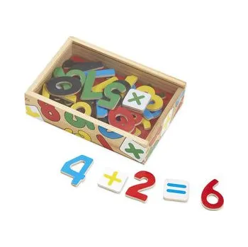 Magnetická kreslící tabulka Dřevěné magnetické číslice 37 ks