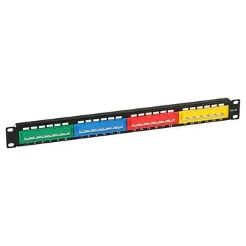 Patch panel Patch Panel (1U, 24 CAT5e RJ45 portů při 45 stupních)