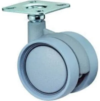 Pojezdové kolečko Nábytkové designové pryžové kolečko otočné s plotničkou, průměr 75 mm, nosnost 50 kg - F336.075