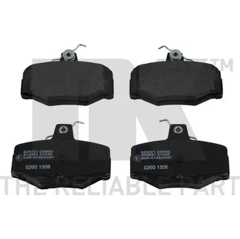 Brzdová destička Sada brzdových destiček, kotoučová brzda NK 222221