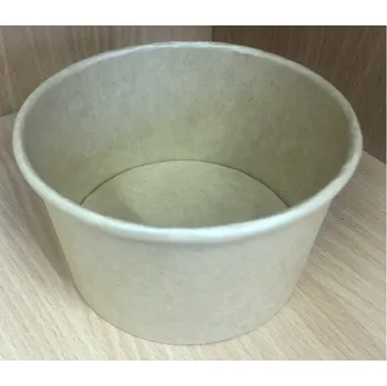 Jednorázové nádobí Papírová miska na polévku 350ml hnědá (cena za 50ks)