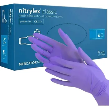 Vyšetřovací rukavice Jednorázové rukavice Nitrylex classic violet 200 ks, vel. M