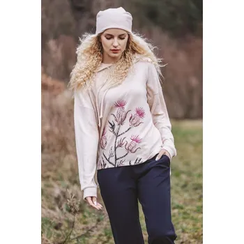 Souprava dámského spodního prádla Domácí komplet Key dlouhý LHS 508 Velikost: S, Vzor: 508