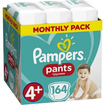Plenkové kalhoty Pampers Pants Maxi+ 4+ 9 - 15 kg 164 ks