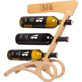 Stojan na víno Stojan na víno 627 - Dřevěný stojan na 3 lahve vína