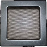 Lakovaná krbová mřížka s rámečkem a síťovinou 170x170 grafit