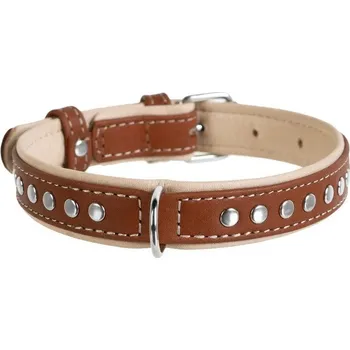 Obojek pro psa Collar Obojek SOFT decor hnědý Velikost: 15 mm x 27-36 cm