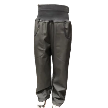 Chlapecké kalhoty Kalhoty softshellové zateplené černé chlapecké/dívčí Elegantbaby 152-188