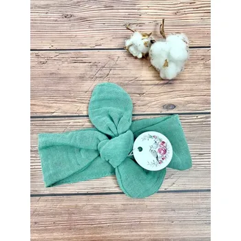 Čelenka Ar-s Dětská čelenka - pastelová zelená - mušelín