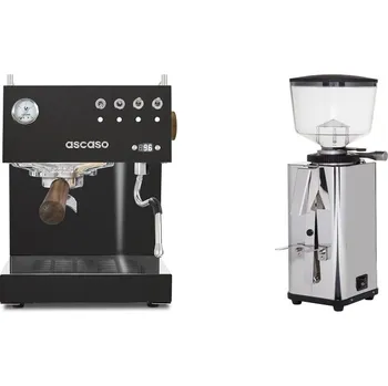 Set domácích spotřebičů Ascaso Steel UNO PID, Black&Wood + ECM S-Manuale 64