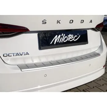 Auto-moto Milotec práh pátých dveří s výstupky pro Škoda Octavia IV Lim., od r.v. 2019, stříbrný matný