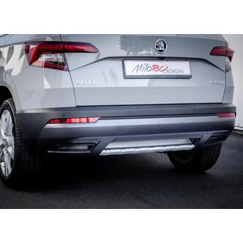 Tuning Milotec difuzor zadního nárazníku pro Škoda Karoq, r.v. 2017-, stříbrný matný