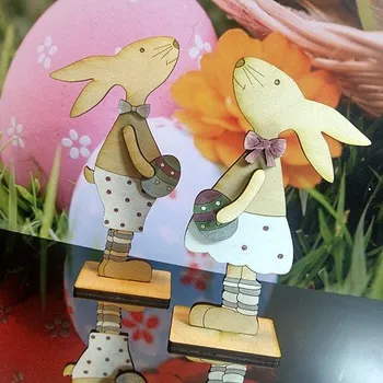 Velikonoční dekorace Dekorace zajíc+zaječice