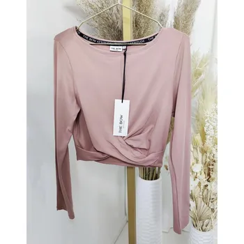 THE BOW ATTITUDE CROP TOP DLOUHÝ RUKÁV staro-růžová BOW07 Barva: Starorůžová, Velikost: S