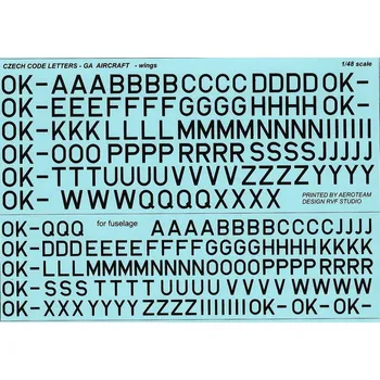 Plastikový model 1:48 Písmena na kluzáky (černá)