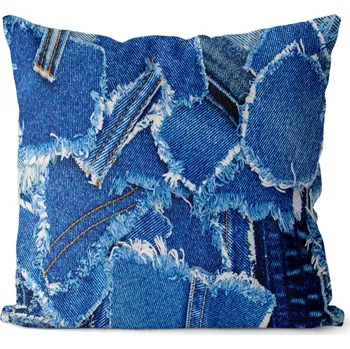 Dekorativní polštářek Polštář Jeans (Velikost: 40 x 40 cm)