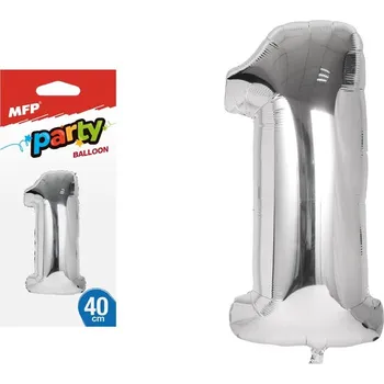 Balónek Balónek č. 1 nafukovací fóliový 40 cm