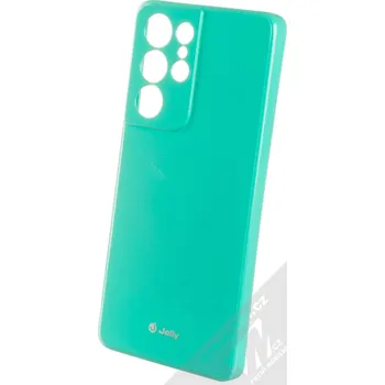 Pouzdro na mobilní telefon 1Mcz Jelly TPU ochranný kryt pro Samsung Galaxy S21 Ultra mátově zelená (mint green)