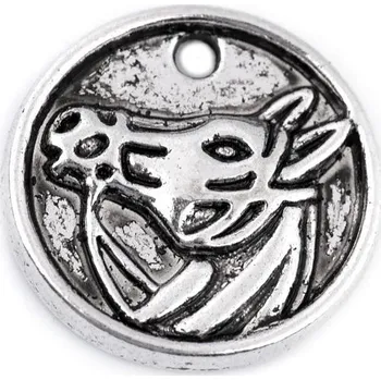 Přívěsek medailon s koněm, 15mm