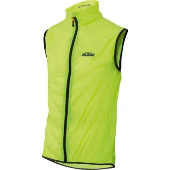 Cyklistická bunda KTM vesta Factory Line Windbreaker žlutá L