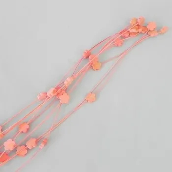 Zahradní dekorace Závěs s květinkami ratan S/10 sv.růžová (3144-321/321)