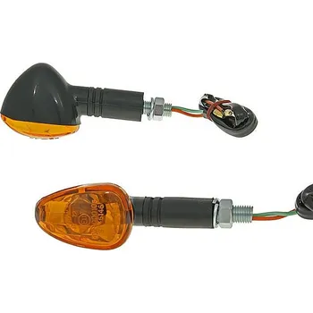 Směrový světlomet Vparts Sada blinkrů M10 černá Doozy oranžové, dlouhý VC20113