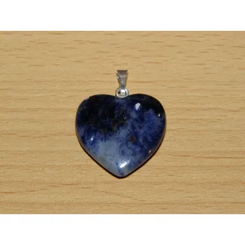 Drahý kámen Sodalit - Přívěsek srdíčko větší - kpsv61