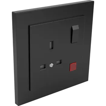 Elektrická zásuvka 90183 Komplet zásuvka s kontrolkou (British) CIS – šedá