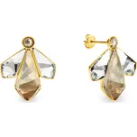 Náušnice zlaté se Swarovski Elements Falena KDFG47313GSC Gold Shadow